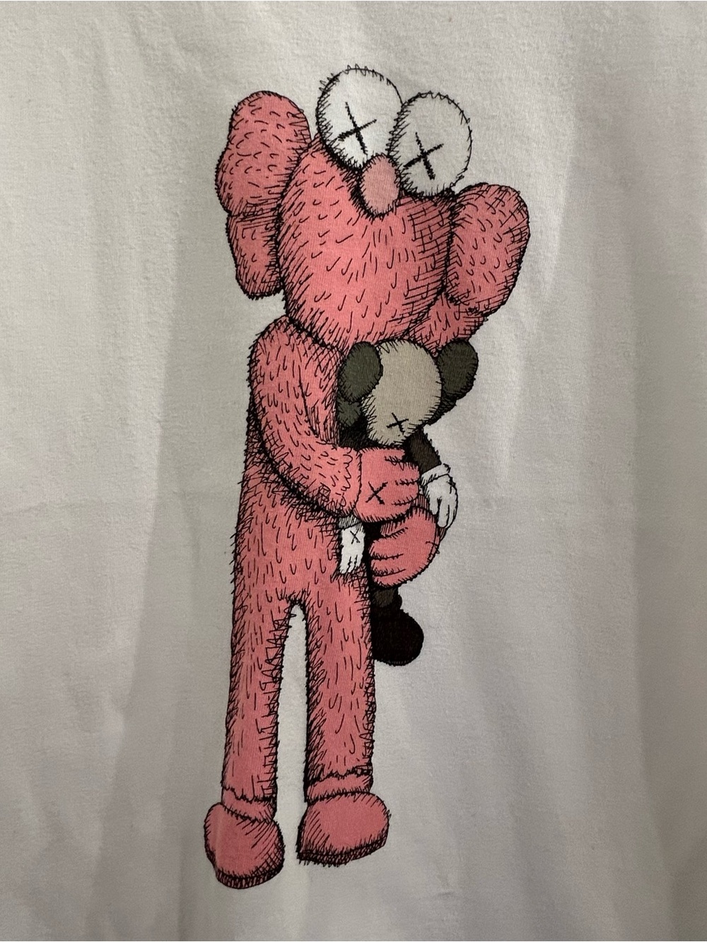 KAWS x UNIQLO UT Pink BFF Companion Graphic T-Shirt White Size XS 2019